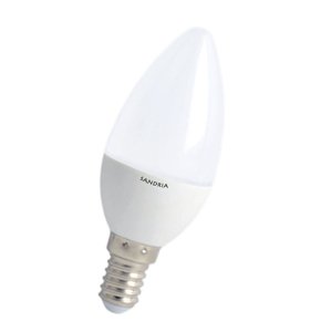 LED žiarovka Sandy LED E14 C37 S2625 5W teplá biela