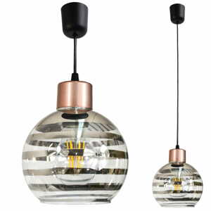 Stropní svítidlo LED 1xE27 GLASS BALL měděné barvy