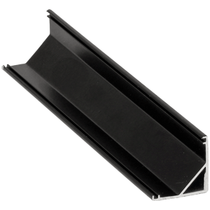 BRG-20 rohový profil pro LED pásky černý 2m + průhledný kryt + koncovky