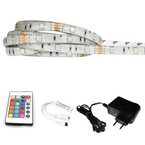 LED pásek - RGB SMD 5050 - 2,5m - 30LED/m - 18W - IP65 - SADA