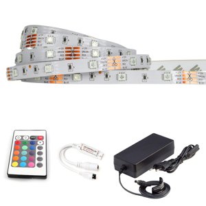 LED pásek - RGB SMD 5050 - 5m - 30LED/m - 7,2W/m - IP20 - komplet