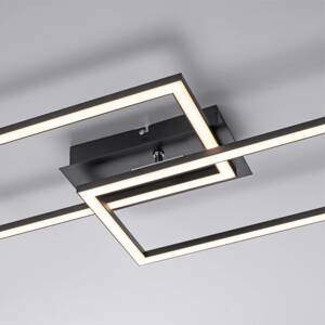 Stropné LED svetlo Iven, čierna, 54 x 31 cm