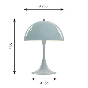 Louis Poulsen Panthella Mini LED lampa stôl, modrá