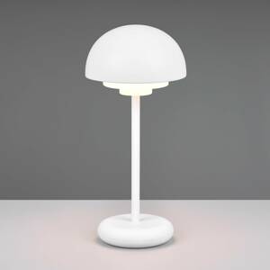 LED lampa Elliot, IP44, batéria, stmievač, biela