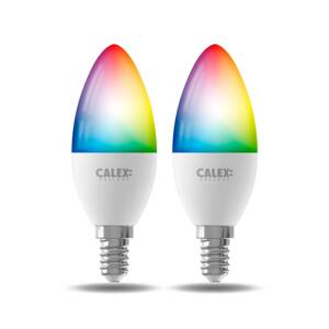 Calex Smart LED sviečka E14 B35 4,9W CCT RGB 2ks