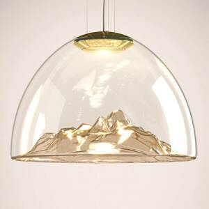 Axolight Mountain View závesné LED, jantár–zlato