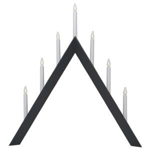 Svietnik Arrow, špicatý, 7-plameňový, čierny