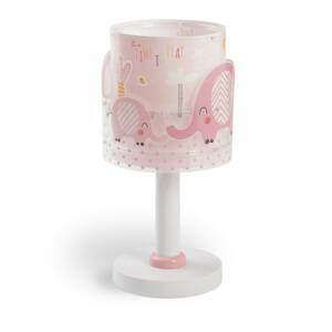 Detská stolná lampa Little Elephant, ružová