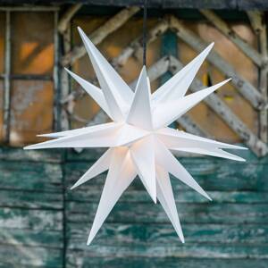 18-cípa XL plastová hviezda do exteriéru – biela