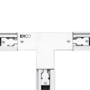 ERCO 3-fázový T-konektor vodič vľavo, biela