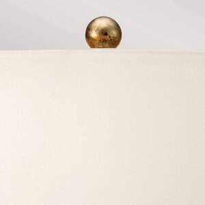 Stolná lampa Amarilli, bronz, biele textilné tienidlo