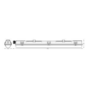 LEDVANCE Submarine PCR 60 G13 T8 840 7 W svietidlo odolné voči vlhkosti