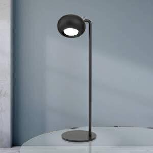 Nabíjateľná stolová lampa Kerby LED, čierna, výška 40 cm, oceľ/hliník