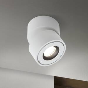 Vonkajší reflektor Harvey LED, biely, Ø 10 cm, hliníkový odliatok