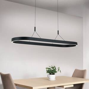 Závesné svetlo Carrara LED, čierne, výškovo nastaviteľné, CCT
