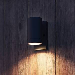 Calex vonkajšie nástenné svietidlo Alba GU10, Downlight, čierne, senzor