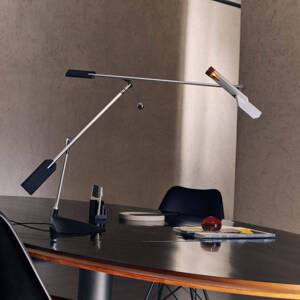 Stolová LED lampa Stilnovo Halley, projekcia 100 cm, sivá