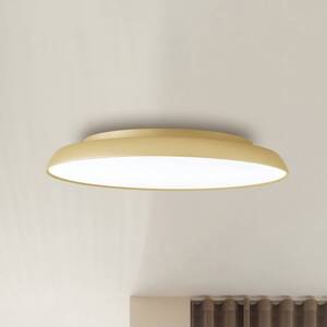 Stropné LED svetlo Art, Ø 45 cm, krémovo-zlatá, kov