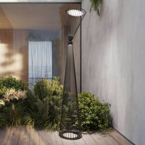 Karman LED vonkajšia lampa Ikonika, čierna, výška 180 cm IP55