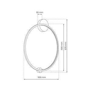 Stropné LED svetlo Saturno, čierne, Ø 50 cm, kov, 4 000 K