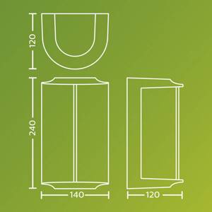 Philips LED vonkajšie nástenné svietidlo Reese UE, antracit, hliník, IP44