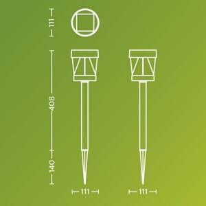 Philips LED solárna lampa Avery, zemný kolík, čierna, IP44