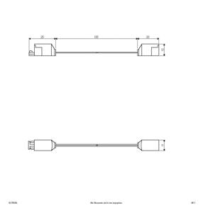 Spojovací kábel pre sériu Bordo, dĺžka: 15 cm