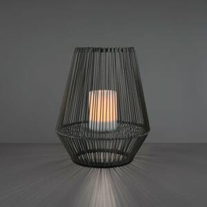 Solárna stolná LED lampa Mineros, sivá, 30,5 cm