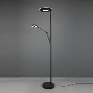 LED stojacia lampa Barrie na čítanie, čierna