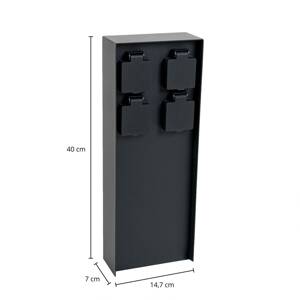 Prios Foranda energetický stĺp, 4ks, čierna, 40 cm
