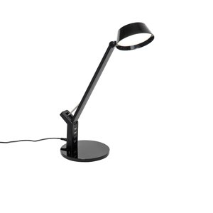 Stolná lampa čierna s dotykom vrátane LED s USB pripojením - Edward