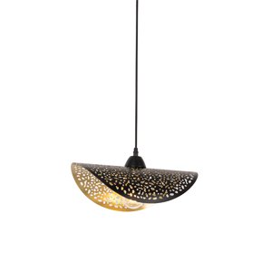 Orientálna závesná lampa čierna so zlatou 35 cm - Japke
