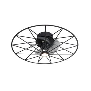 Čierny ventilátor vrátane LED s diaľkovým ovládaním - Yaran